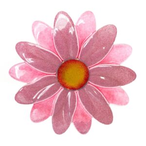 Szklany kwiat dekoracyjny powstały przez fusing