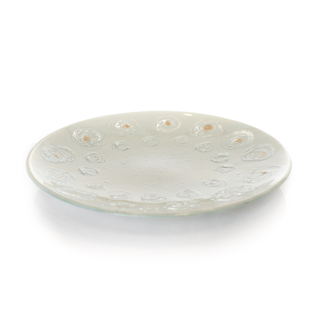 Ręcznie wykonana misa szklana stworzona metodą fusingu