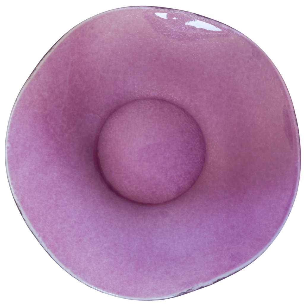 Ręcznie robiony talerz ze szkła fusingowego jako element dekoracji wnętrz. Unikatowy design i głęboka kolorystyka uzyskana dzięki obróbce szkła w wysokiej temperaturze.