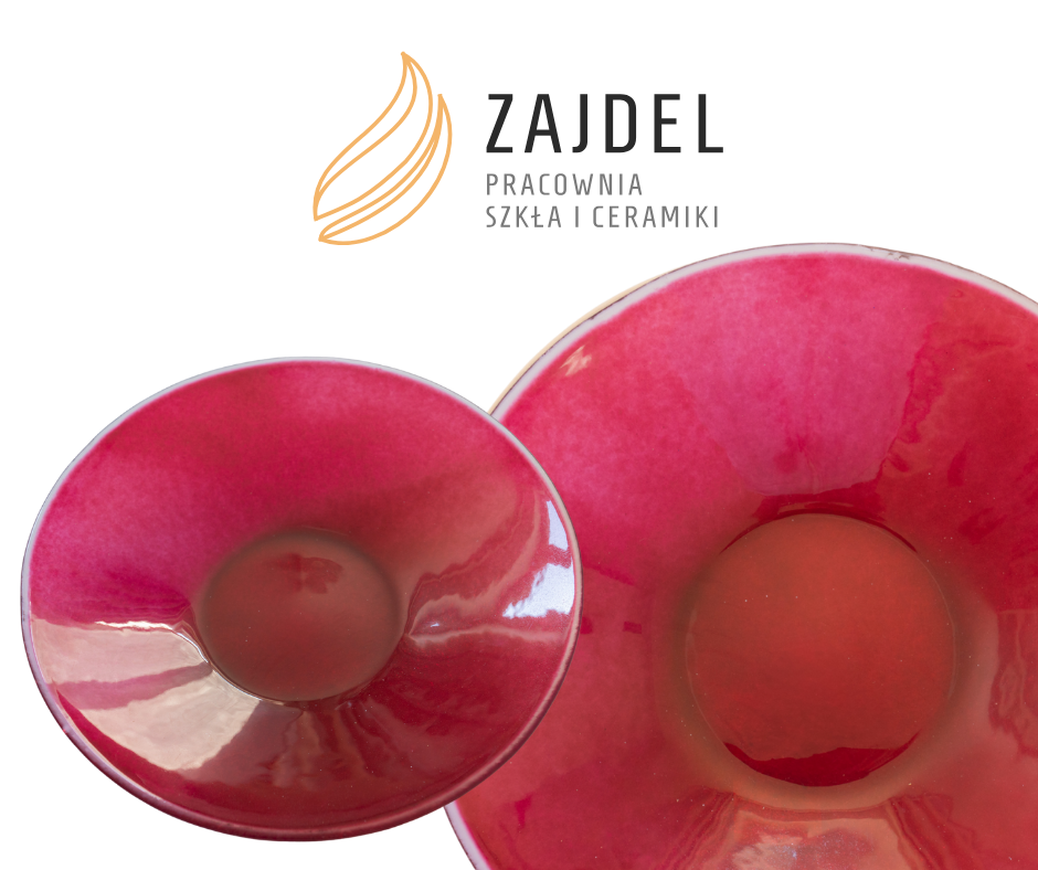 Talerze szklane wykonane metodą fusingu