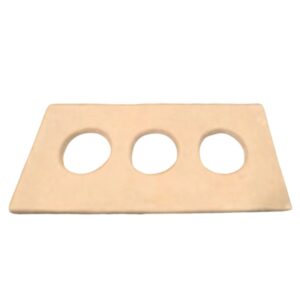 Forma ceramiczna nr 35 - prostokątna trzy okrągłe zagłębienia 60mm 330x160mm