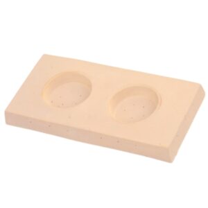Forma ceramiczna nr 36 - BESTSELLER - prostokątna dwa okrągłe zagłębienia 70mm 295x140mm