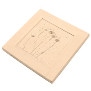 Forma ceramiczna nr 88 - kwadratowa relief roślinny slumping 220x220mm